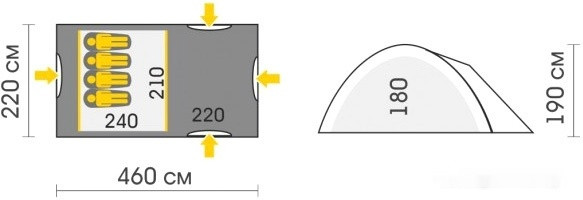 Палатка Talberg Blander 4 Sahara Палатка Talberg Blander 4 Sahara