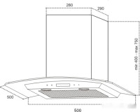 Вытяжка Germes Alt sensor led 50 (нержавеющая сталь)