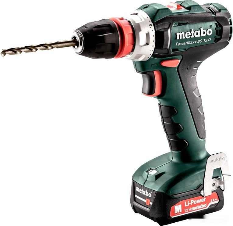 Дрель-шуруповерт Metabo PowerMaxx BS 12 Q 601037500 (с 2-мя АКБ 2 Ah, кейс) Дрель-шуруповерт Metabo PowerMaxx BS 12 Q 601037500 (с 2-мя АКБ 2 Ah, кейс)