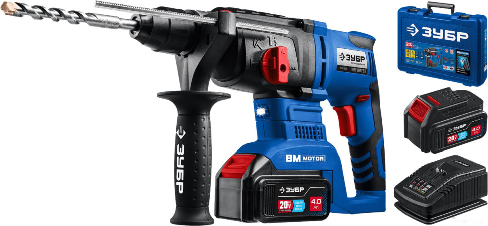 Перфоратор ЗУБР PB-260-42 (с 2-мя АКБ, кейс)