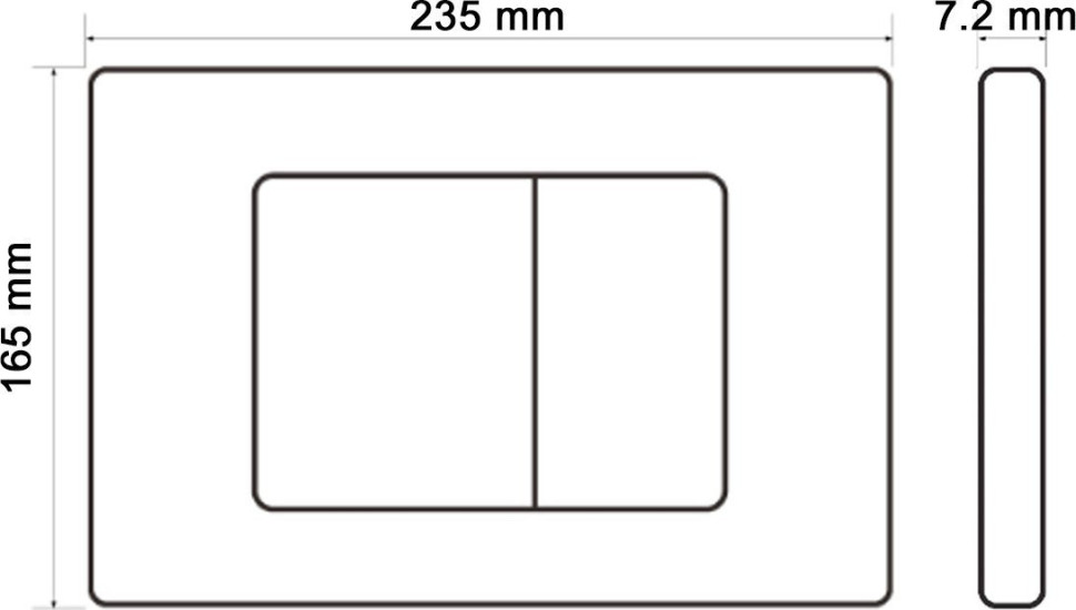 Панель смыва Oliveeka 011-GM (оружейная сталь) Панель смыва Oliveeka 011-GM (оружейная сталь)