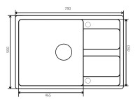 Кухонная мойка Zorg Apollo 78 (черный опал)