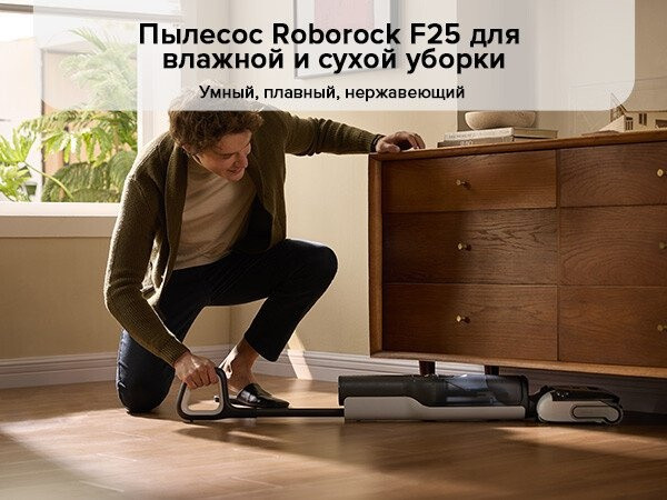 Вертикальный моющий пылесос Roborock F25 WD5M1A (черный) Вертикальный моющий пылесос Roborock F25 WD5M1A (черный)