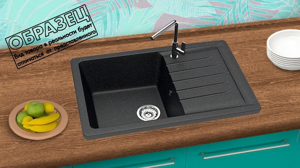 Кухонная мойка Berge BR-7602 + Like F8005022 (черный) Кухонная мойка Berge BR-7602 + Like F8005022 (черный)