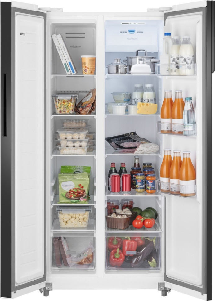 Холодильник side by side Weissgauff WSBS 500 Inverter NoFrost White Rock Glass