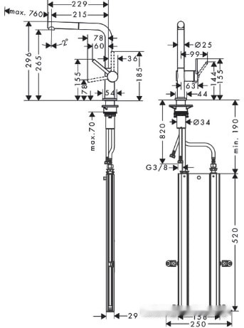 Смеситель Hansgrohe Talis M54 72809000 Смеситель Hansgrohe Talis M54 72809000