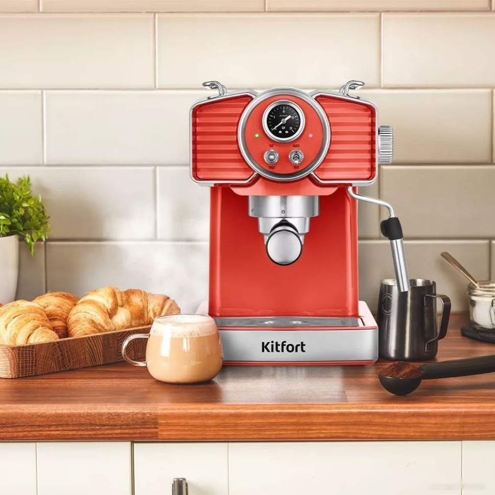 Рожковая кофеварка Kitfort KT-7125-1 Рожковая кофеварка Kitfort KT-7125-1