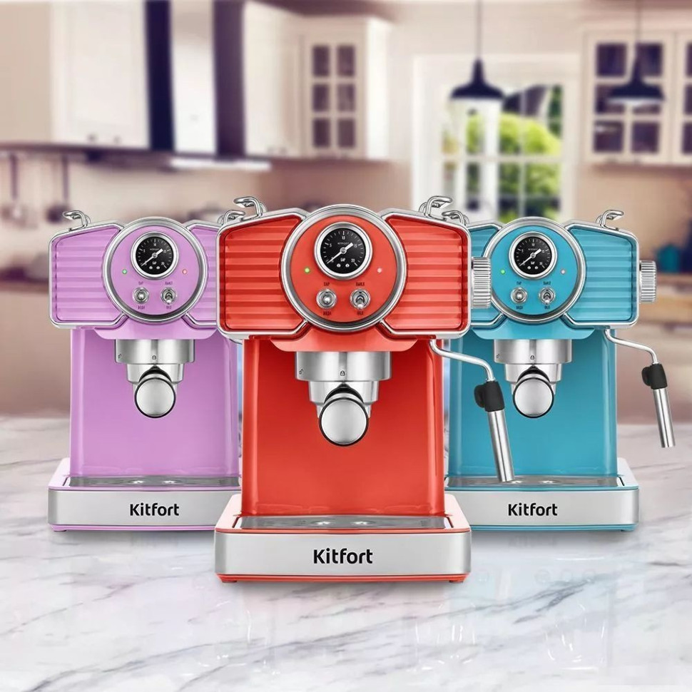 Рожковая кофеварка Kitfort KT-7125-1 Рожковая кофеварка Kitfort KT-7125-1