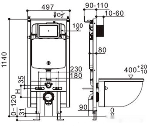 Система инсталляции Weltwasser Amberg 404 Система инсталляции Weltwasser Amberg 404