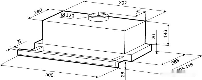 Вытяжка Krona Kamilla Slim 500 Inox/Inox Вытяжка Krona Kamilla Slim 500 Inox/Inox