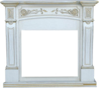 Камин Smolcom Turin MB/JUP/SYM26 (белый дуб, патина золото)