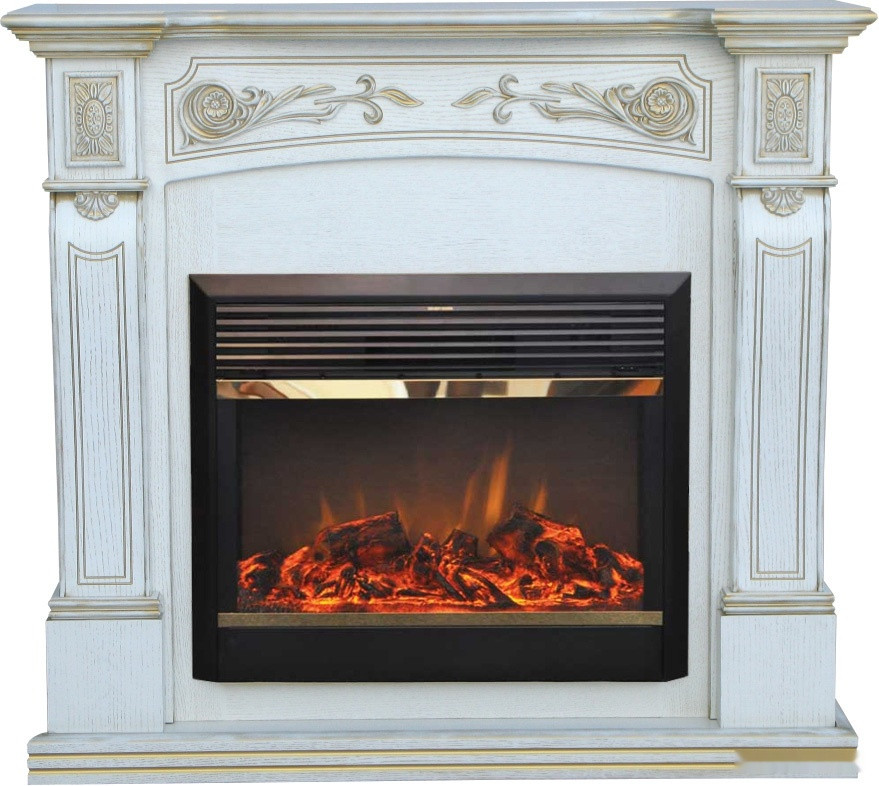 Камин Smolcom Turin MB/JUP/SYM26 (белый дуб, патина золото) Камин Smolcom Turin MB/JUP/SYM26 (белый дуб, патина золото)