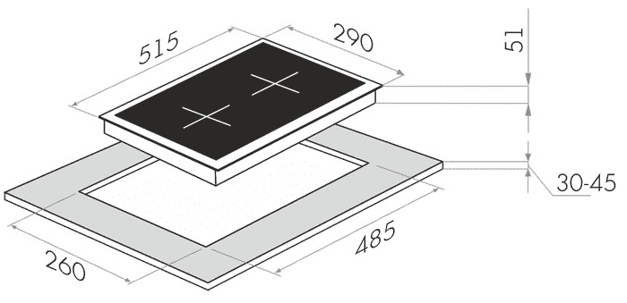Варочная панель Maunfeld EGHE 32.3EW/G Варочная панель Maunfeld EGHE 32.3EW/G