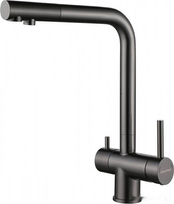 Смеситель Paulmark Skalen Sk213020-GM (вороненая сталь)