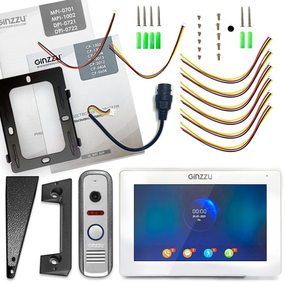 Видеодомофон Ginzzu DPI-0721 Видеодомофон Ginzzu DPI-0721