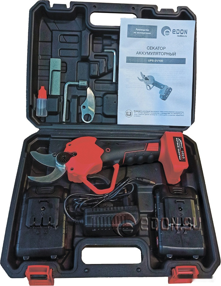 Секатор Edon UPS-21/100 (с 2-мя АКБ) Секатор Edon UPS-21/100 (с 2-мя АКБ)