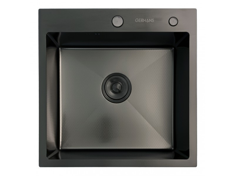 Кухонная мойка Gerhans K35050BD (графит, декор)