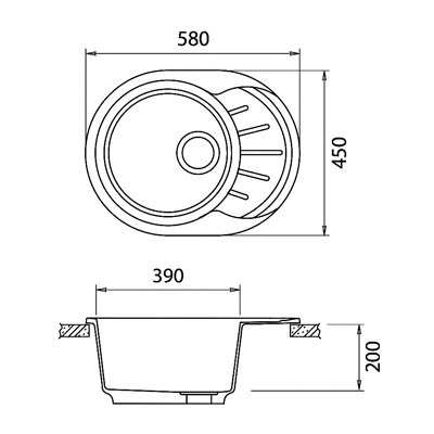 Кухонная мойка GranFest GF-R580L (красный марс)