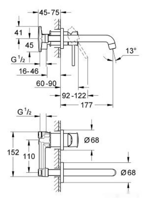 Смеситель Grohe BauClassic 20292000 Смеситель Grohe BauClassic 20292000