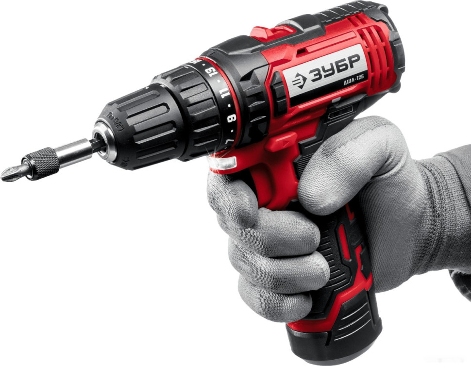 Дрель-шуруповерт ЗУБР Мастер ДШЛ-125-22 (с 2-мя АКБ, кейс) Дрель-шуруповерт ЗУБР Мастер ДШЛ-125-22 (с 2-мя АКБ, кейс)