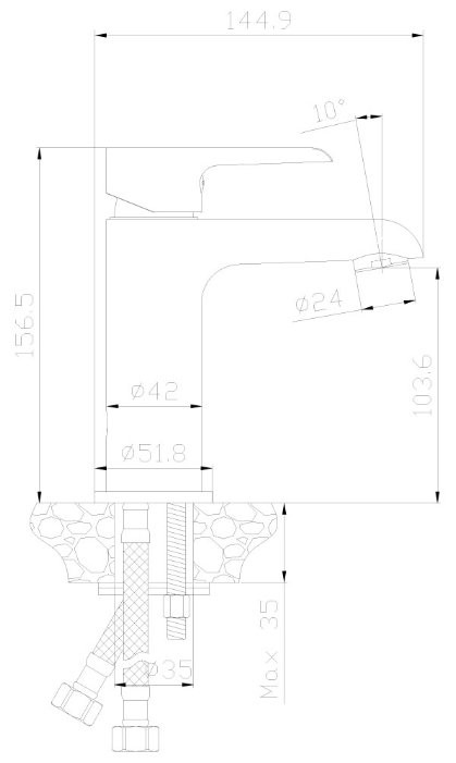Смеситель Rossinka Silvermix W35-12 Смеситель Rossinka Silvermix W35-12