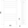 Полотенцесушитель Terminus Аврора П8 500x800 КС 9003 электро (белый) Полотенцесушитель Terminus Аврора П8 500x800 КС 9003 электро (белый)