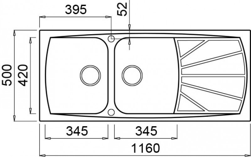 Кухонная мойка Elleci Living 500 G52 Bianco Pietra Кухонная мойка Elleci Living 500 G52 Bianco Pietra