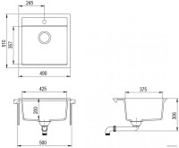 Кухонная мойка AquaSanita Tesa SQT100W (argent 220)