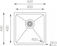 Кухонная мойка Zorg ZRE 4444