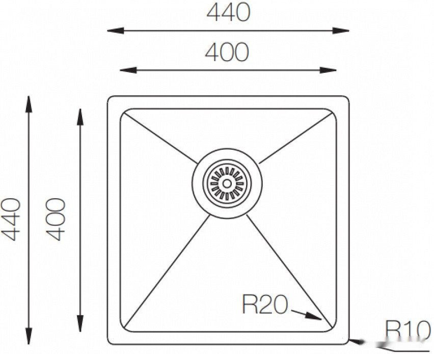 Кухонная мойка Zorg ZRE 4444 Кухонная мойка Zorg ZRE 4444