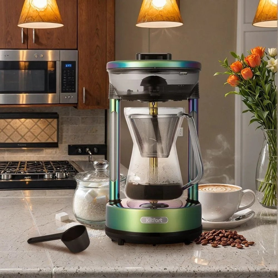 Капельная кофеварка Kitfort Кемекс KT-7488 Капельная кофеварка Kitfort Кемекс KT-7488