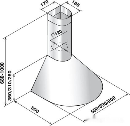 Вытяжка Elikor Эпсилон 60П-430-П3Л (черный/серебро) (841080)