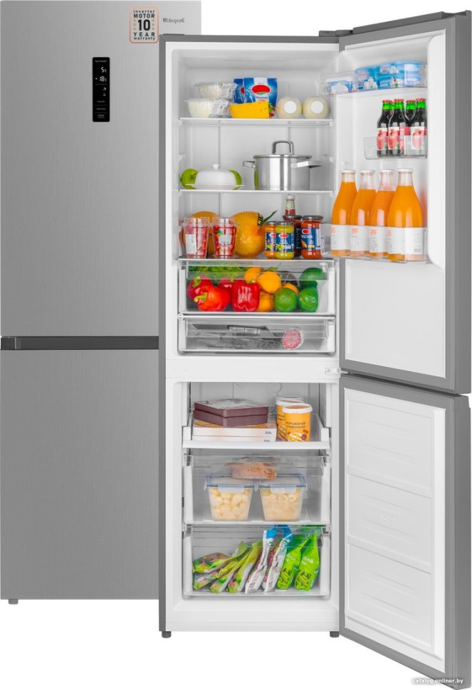 Холодильник Weissgauff WRK 185 Total NoFrost Inverter Inox