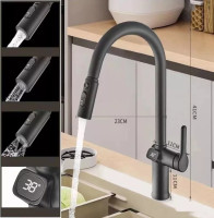 Смеситель ESKO K15B LED (черный)