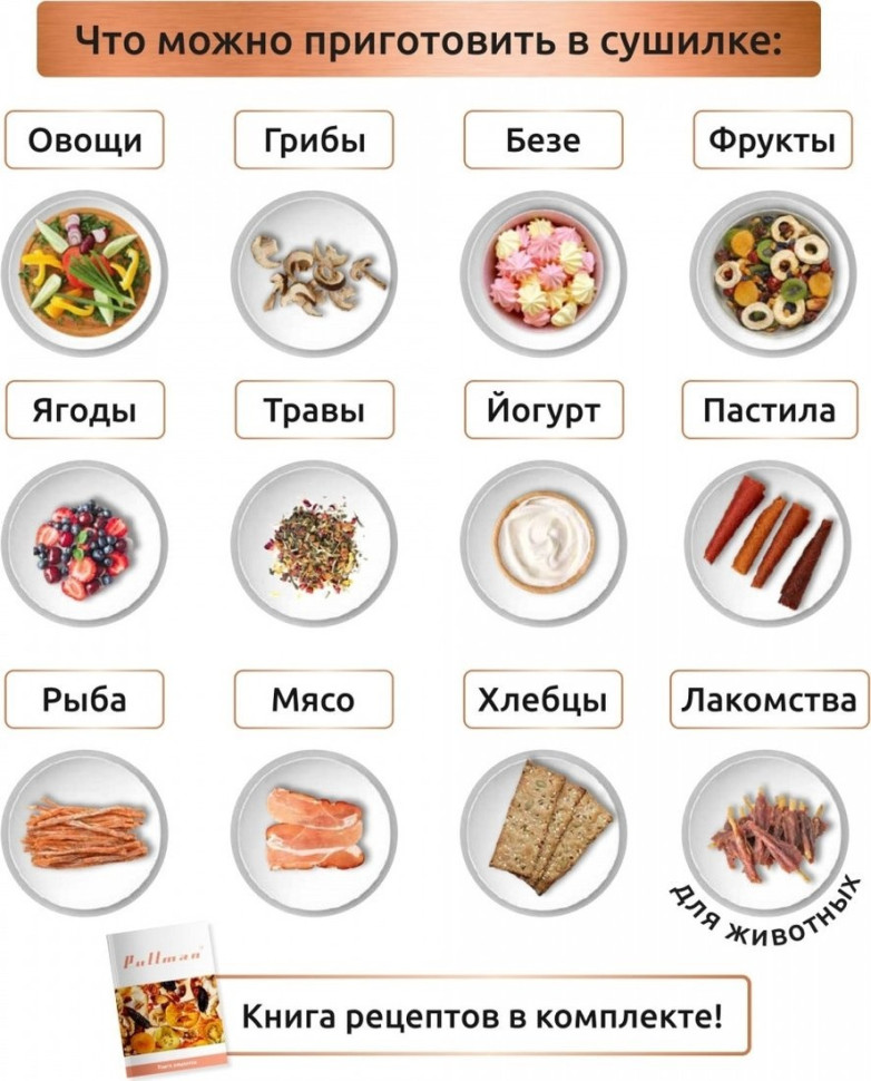 Сушилка для овощей и фруктов Pullman PL-100