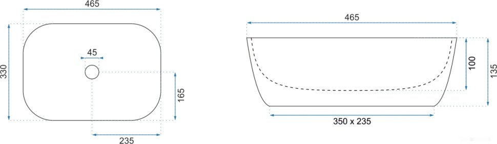 Умывальник Rea Marbel белый U8603