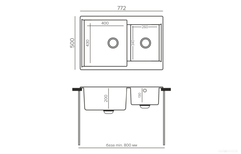 Кухонная мойка Polygran Brig 772 (космос) Кухонная мойка Polygran Brig 772 (космос)