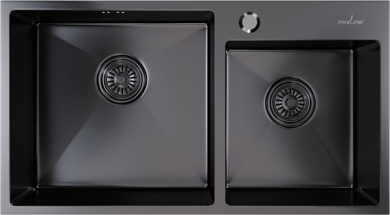 Кухонная мойка Mixline Pro 547241 (черный графит, 3 мм)