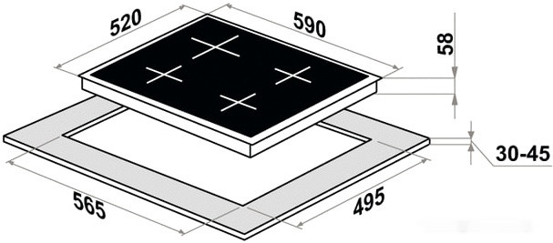 Варочная панель Maunfeld CVI594SF2BK