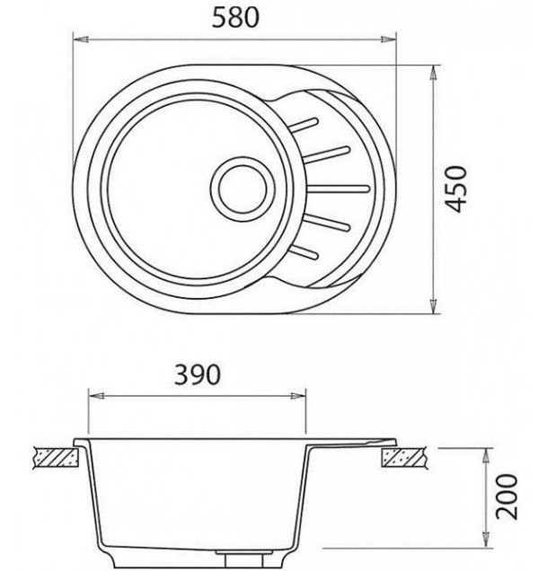 Кухонная мойка Gerhans A03 (Beige)