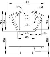 Кухонная мойка Granula 9001 эспрессо