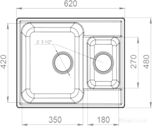 Кухонная мойка GranFest QUARZ Z-09 (серый)