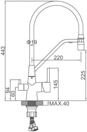 Смеситель Ledeme L4897-3