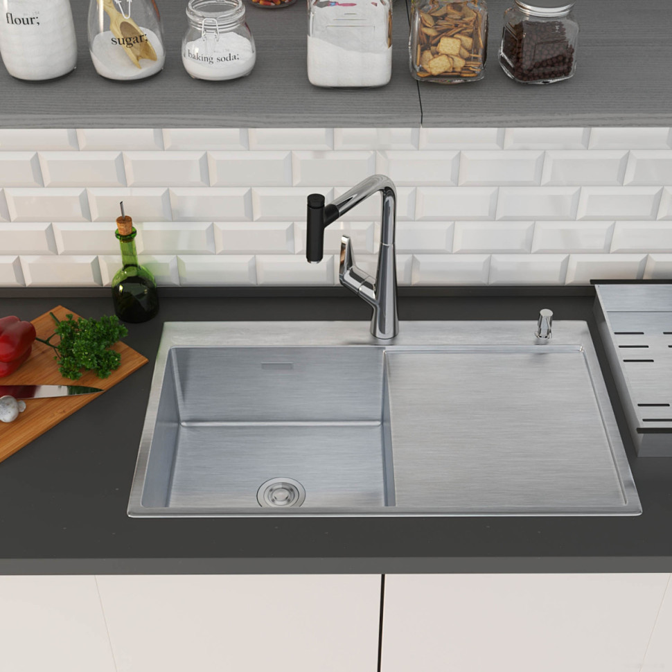 Кухонная мойка Roxen Vespa 560230-70L сатин