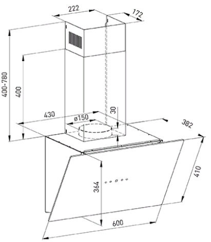Вытяжка Oasis NB-60I (A)