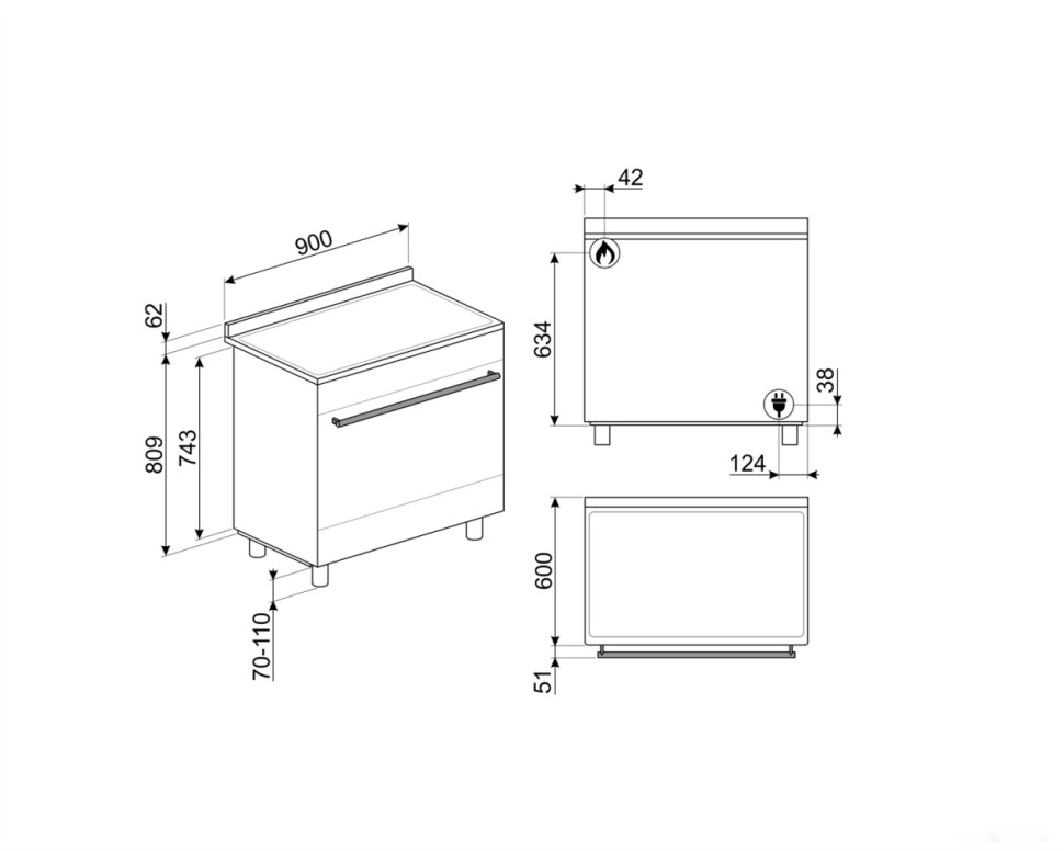 Плита Smeg C9GMX2