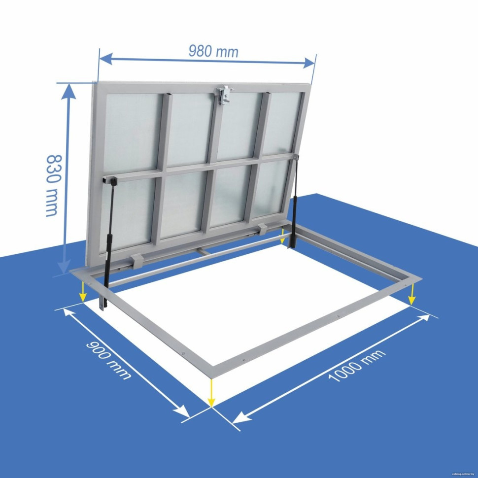 Люк под плитку Lukoff Гарант Люкс (90x100 см) Люк под плитку Lukoff Гарант Люкс (90x100 см)