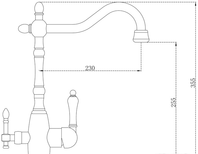 Смеситель Zorg ZR 312YF-50 Nickel Смеситель Zorg ZR 312YF-50 Nickel