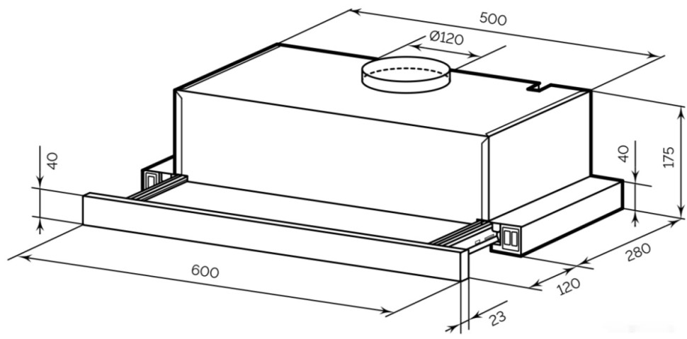Вытяжка LEX Honver G 600 (черный) Вытяжка LEX Honver G 600 (черный)