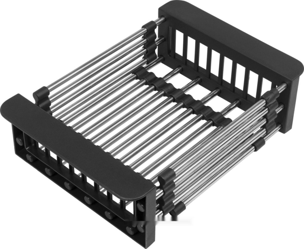 Кухонная мойка Basic CL DS Decor 60x50 (черный, коландер, дозатор)